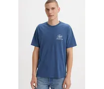T shirt stampata taglio comodo Blu / Brin Palm Tree Garment Dye Vintage Indigo