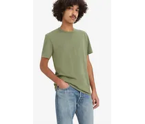 T shirt slim di alta qualità Verde / Garment Dye Moss Olive