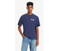 Levi's T shirt stampata taglio comodo Blu / Headline Logo Naval Academy Blu
