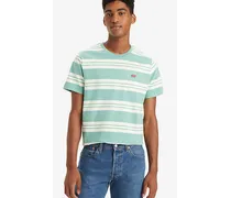 T shirt Housemark Original Verde / Surfboard Stripe Feldspar