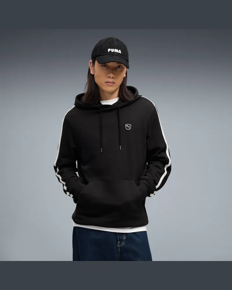 Puma Felpa con cappuccio in pile Essentials Elevated da uomo, Abbigliamento, Nero Black