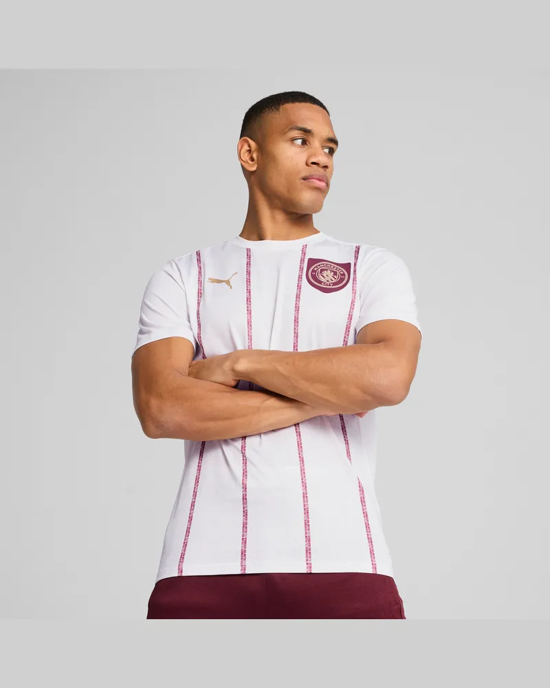 Puma Maglia pre-partita Manchester City da uomo, Abbigliamento, Bianco White
