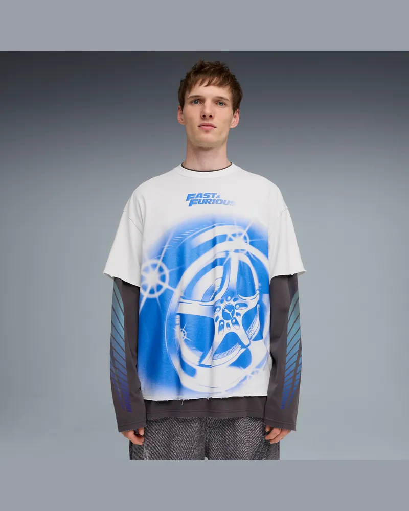 Puma T-shirt oversize  x FAST & FURIOUS da uomo, Abbigliamento, Bianco White