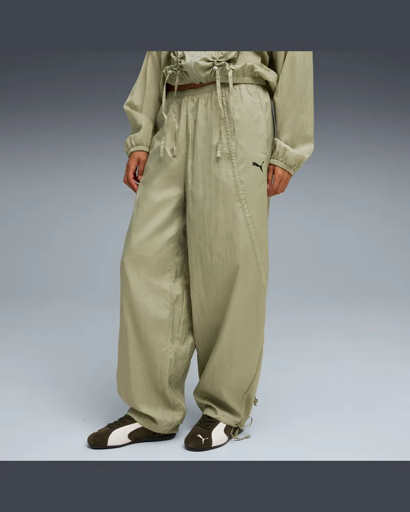 Puma Pantaloni in tessuto DARE TO da donna, Accessori, Verde Green