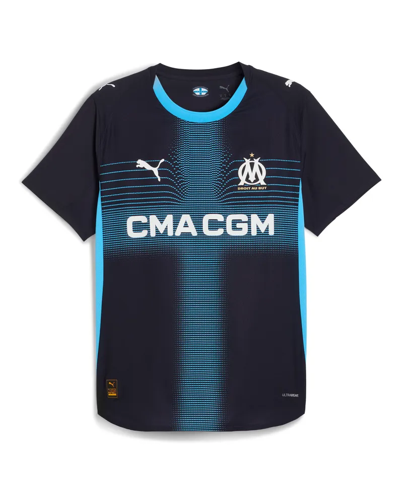 Puma Maglia gara Away Olympique de Marseille Authentic 25/26 da uomo, Accessori, Blu Blue