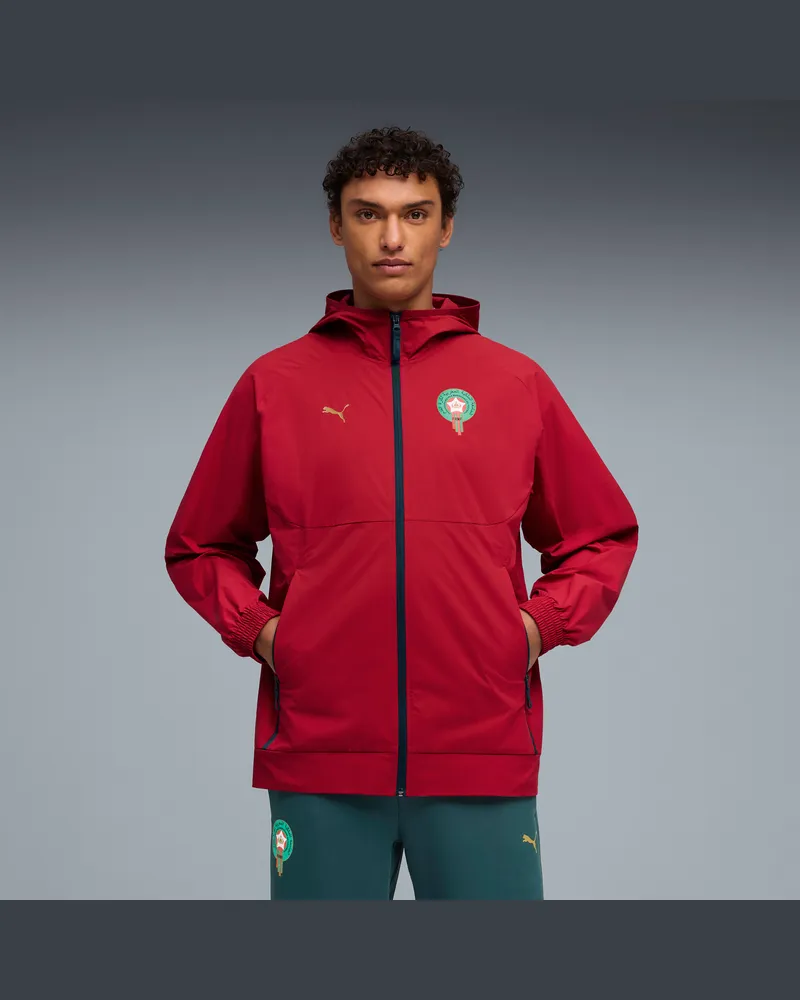 Puma Giacca in tessuto Marocco TECH da uomo, Abbigliamento, Rosso Red