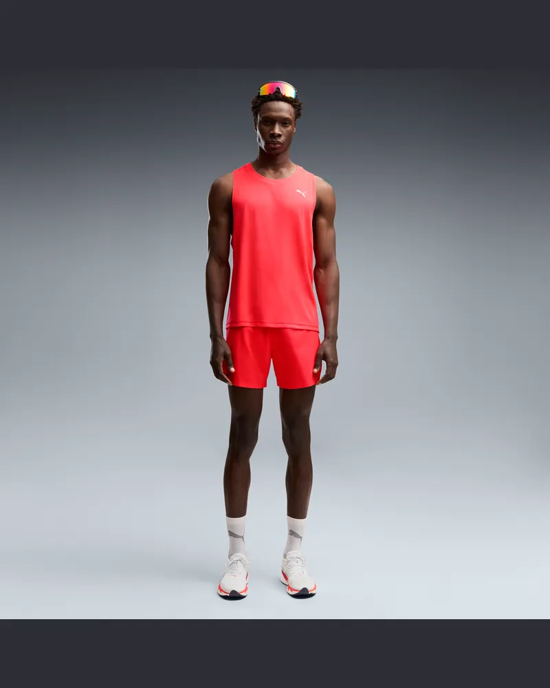 Puma Shorts da running Dreamrun dryCELL 5" da uomo, Abbigliamento, Rosso Red