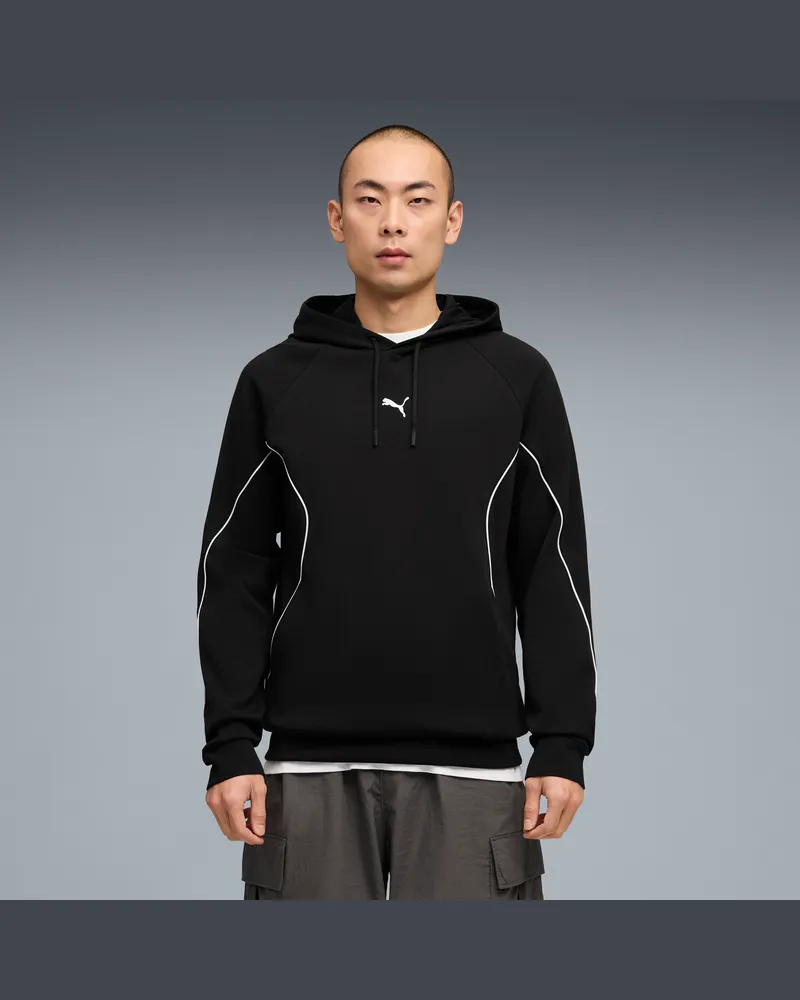 Puma Felpa con cappuccio  Sport da uomo, Abbigliamento, Nero Black