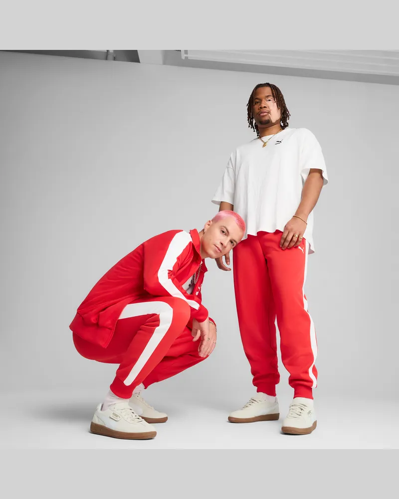 Puma Pantaloni da corsa T7 ALWAYS ON da uomo, Abbigliamento, Rosso Red