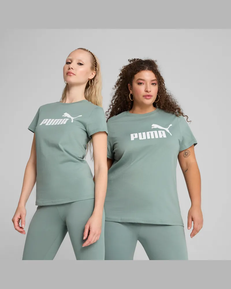 Puma T-shirt con logo ESS N. 1 da donna, Abbigliamento, Verde Green