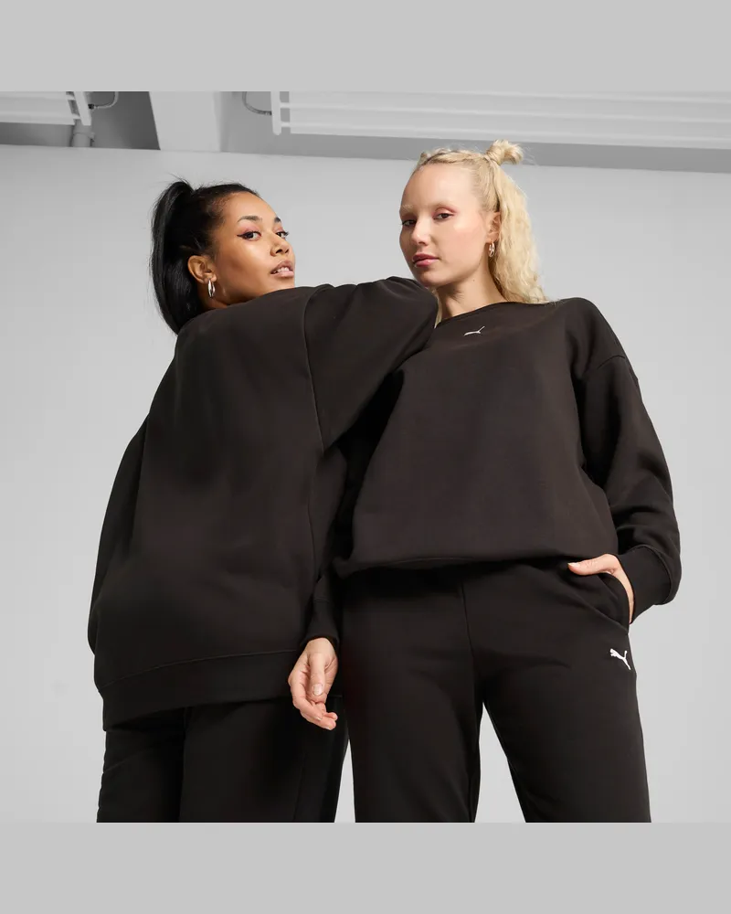 Puma Girocollo oversize Essentials da donna, Abbigliamento, Nero Black