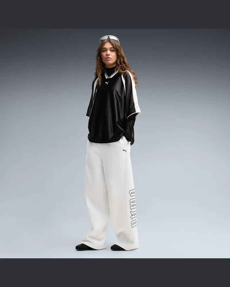 Puma Pantaloni oversize Street Glam da donna, Accessori, Bianco White