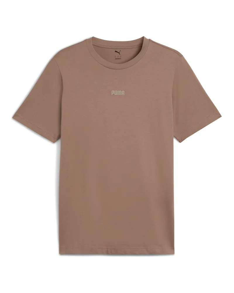 Puma T-shirt Elevated Essentials da uomo, Abbigliamento, Marrone Brown