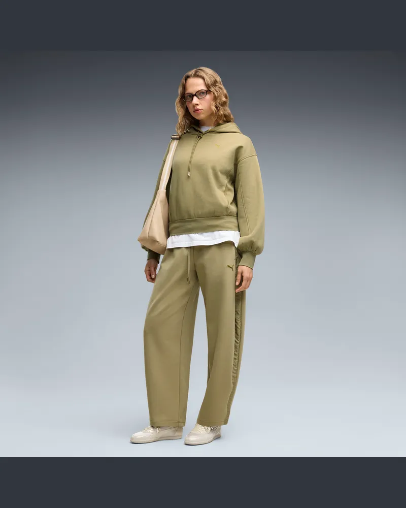Puma Pantaloni HER dal taglio morbido da donna, Abbigliamento, Marrone Brown