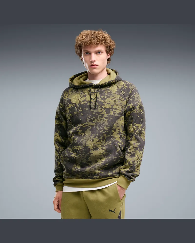 Puma Felpa con cappuccio in pile  Sport Camo da uomo, Abbigliamento, Marrone Brown
