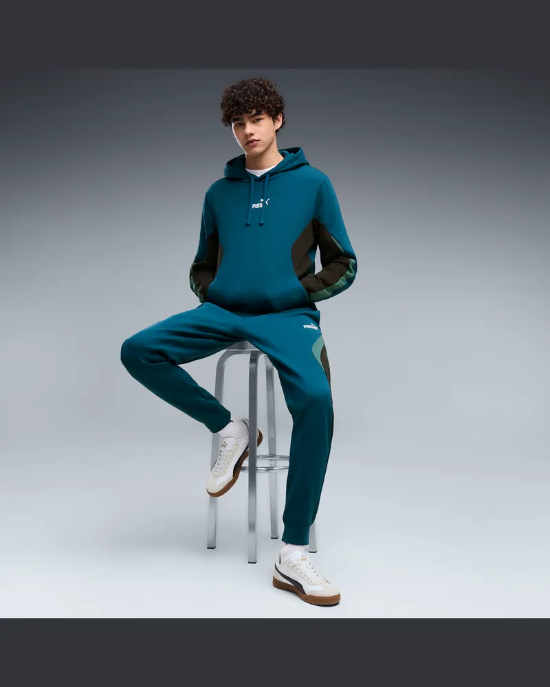 Puma Pantaloni sportivi a blocchi di colore Essentials da uomo, Accessori, Blu Blue