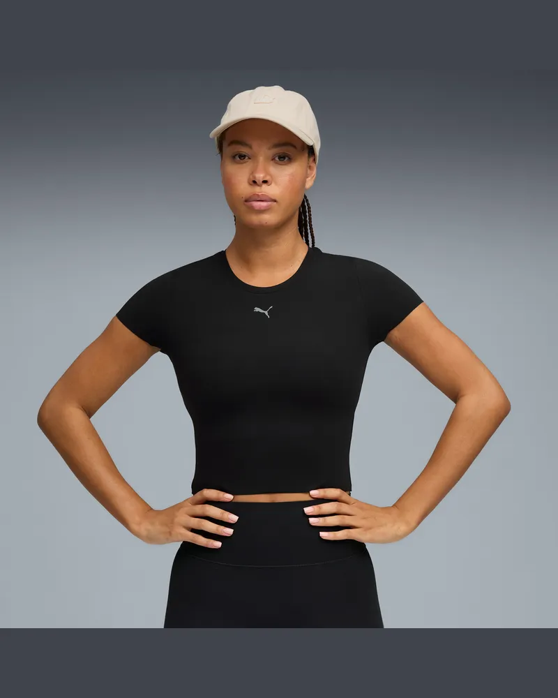 Puma T-shirt da training SHAPELUXE da donna, Abbigliamento, Nero Black