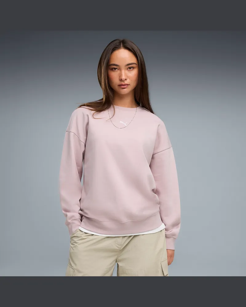 Puma Girocollo oversize Essentials da donna, Abbigliamento, Rosa Pink