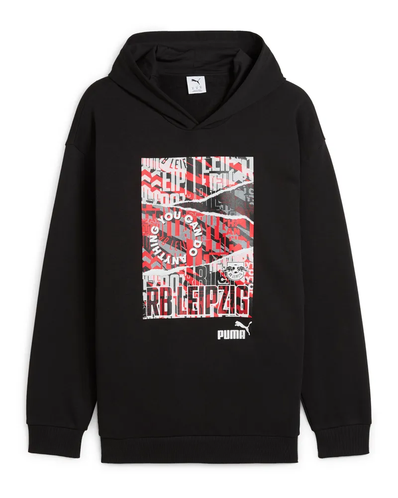 Puma Felpa con cappuccio RB Leipzig ftblNRGY+ da uomo, Accessori, Nero Black