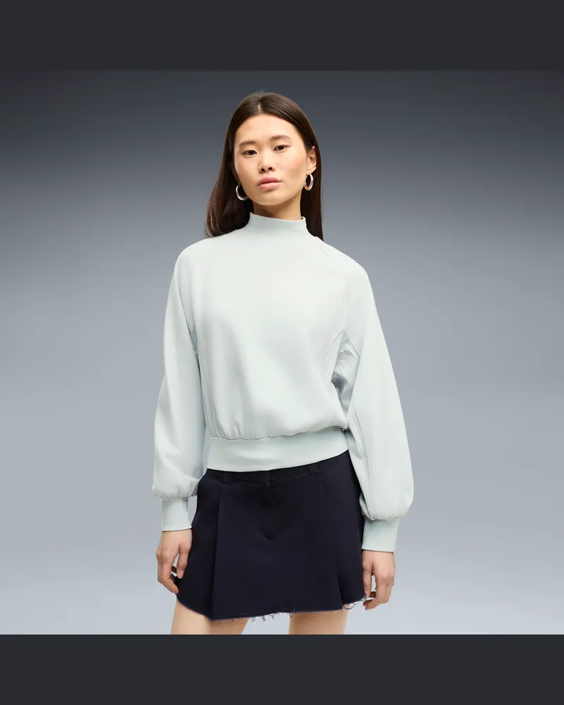 Puma Felpa girocollo HER dal taglio morbido da donna, Abbigliamento, Verde Green