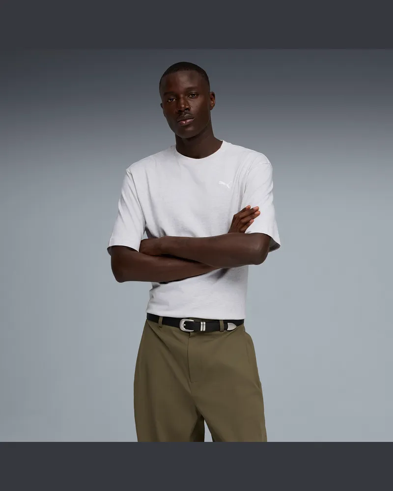 Puma T-shirt boxy WARDROBE ESS da uomo, Abbigliamento, Bianco White