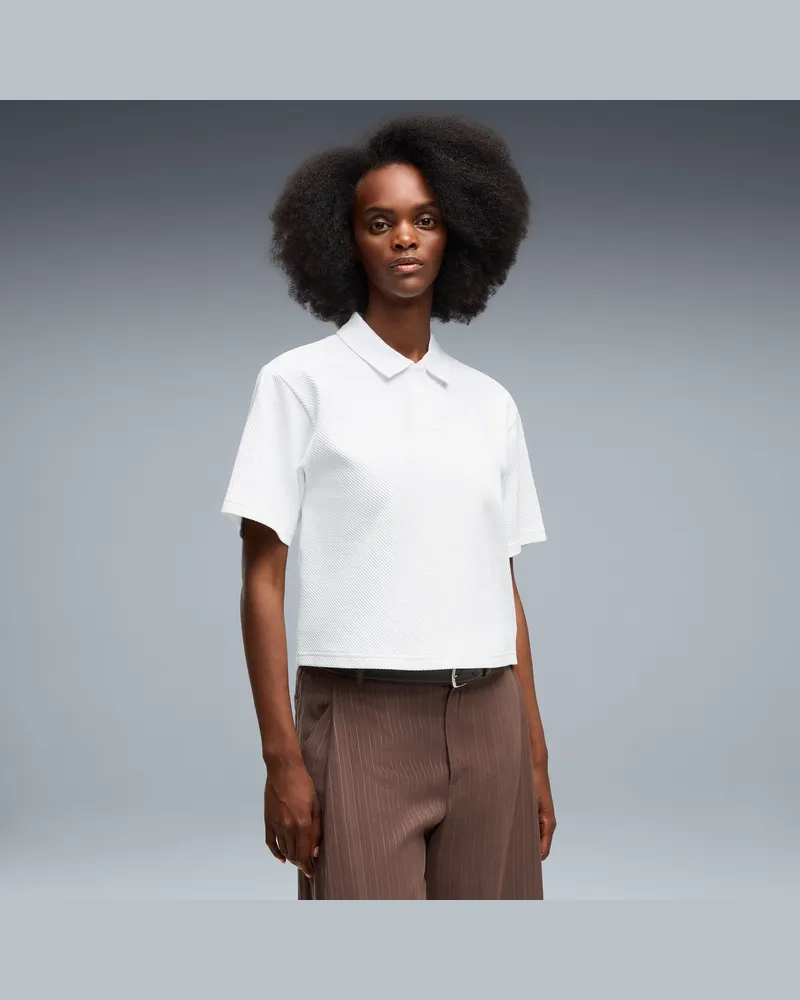 Puma Polo  Class dal taglio morbido da donna, Abbigliamento, Bianco White