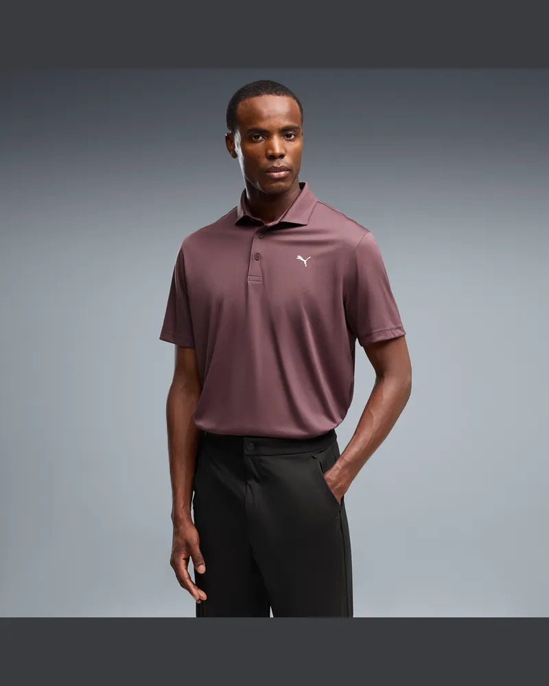 Puma Polo da golf Pure 3.0 da uomo, Abbigliamento, Marrone Brown