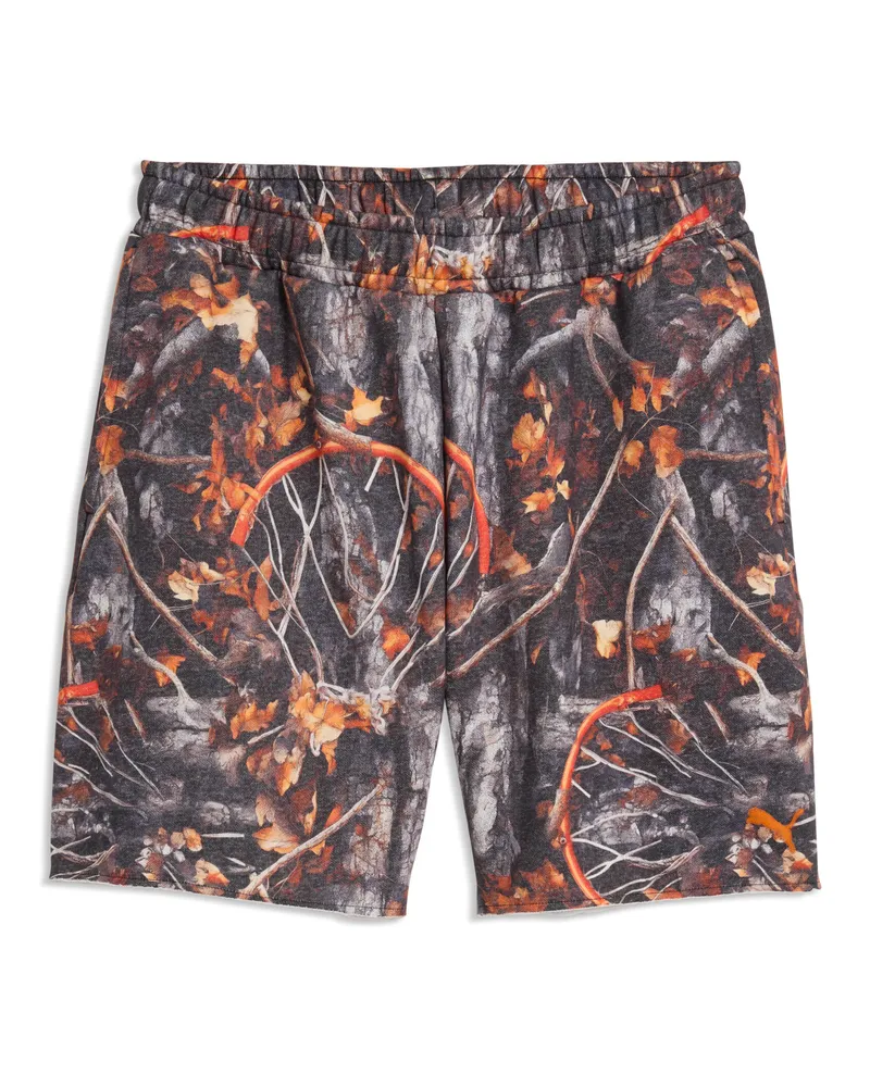 Puma Shorts da basket da uomo Dylan Wildcat con stampa, modello dal taglio morbido, 6", Accessori, Marrone Brown