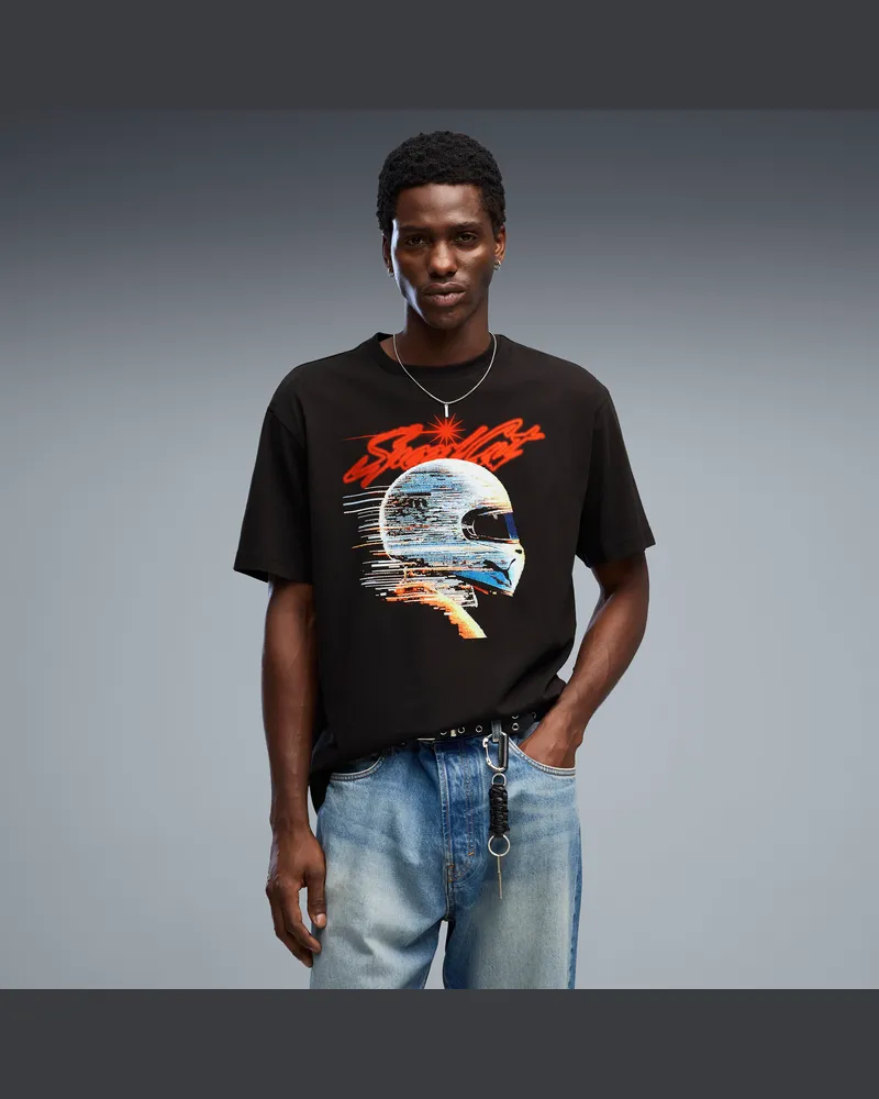 Puma T-shirt Speedcat con taglio morbido e stampa grafica da uomo, Accessori, Nero Black