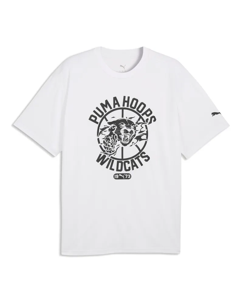 Puma T-shirt da basket TEAM ROAR da uomo, Accessori, Bianco White