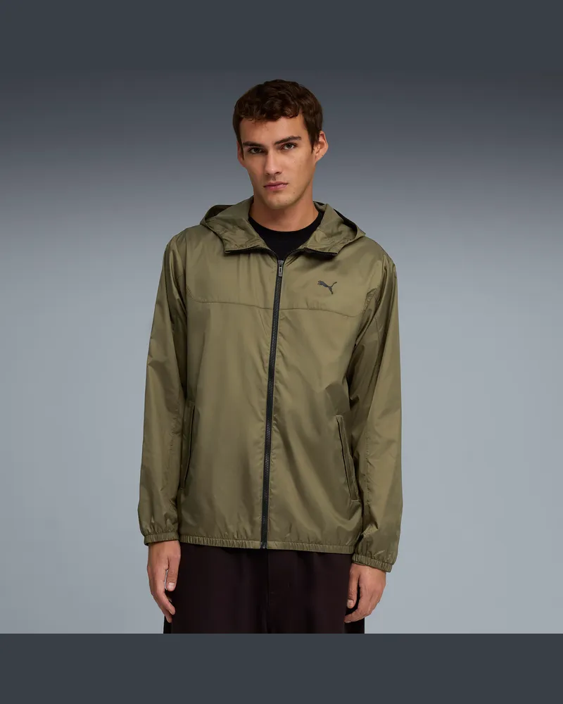 Puma Giacca a vento Essentials vestibilità regolare da uomo, Abbigliamento, Verde Green