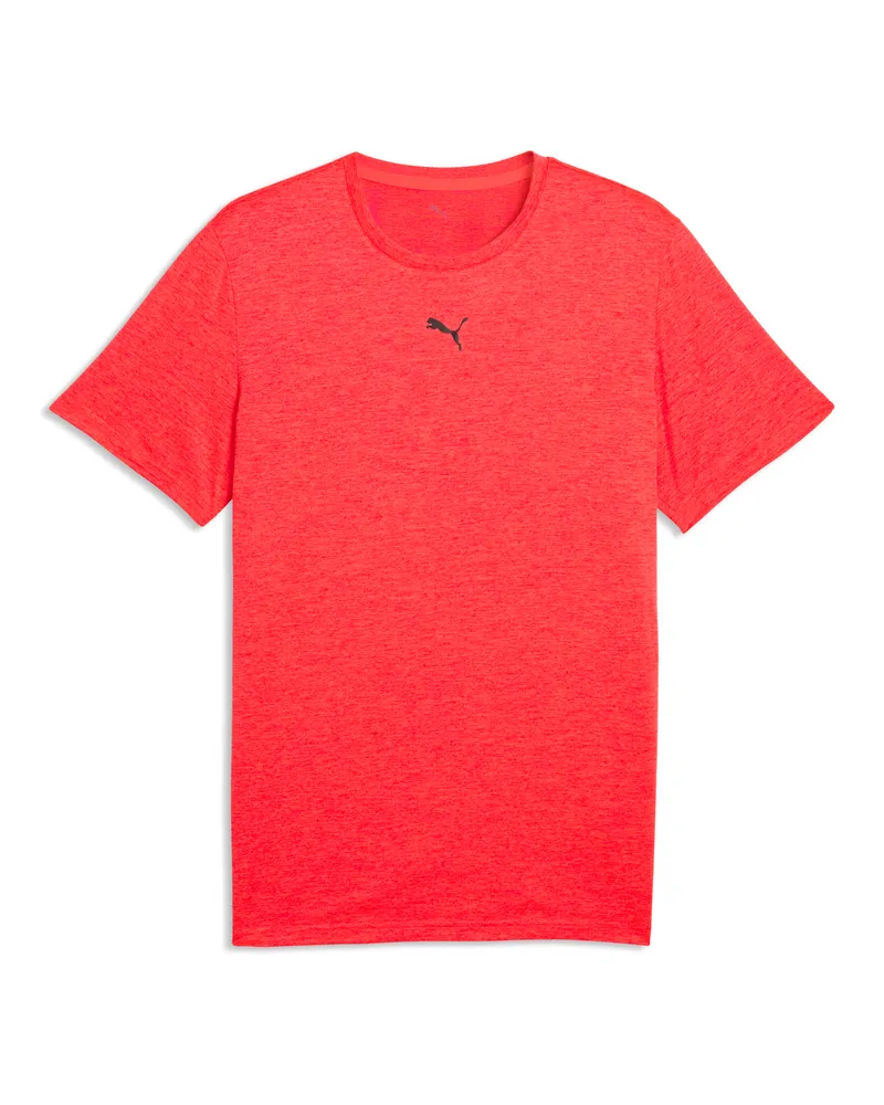 Puma T-shirt TAD ESSENTIALS Heather Cat da uomo, Abbigliamento, Rosso Red