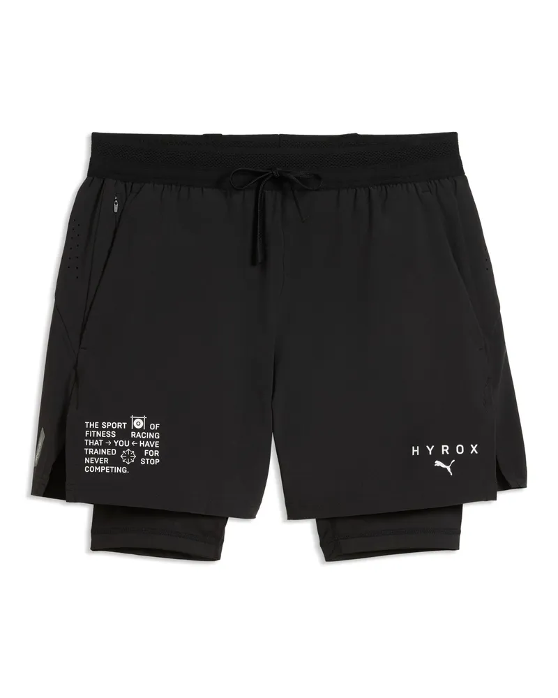 Puma Shorts  x HYROX PWRMODE 2 in 1 da uomo, Accessori, Nero Black