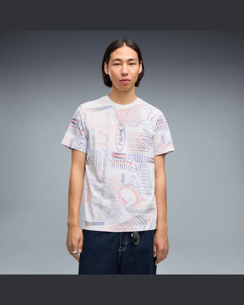 Puma T-shirt con grafica Essentials da uomo, Abbigliamento, Bianco White