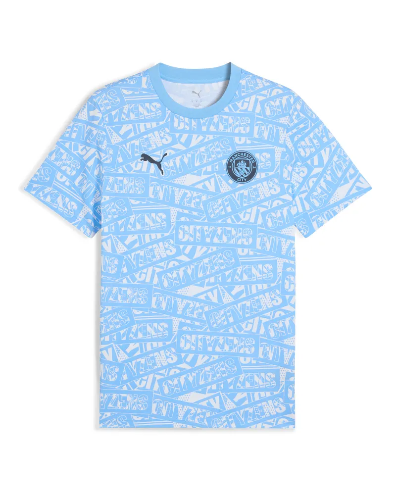Puma T-shirt con stampa integrale Manchester City FtblCulture da uomo, Accessori, Blu Blue