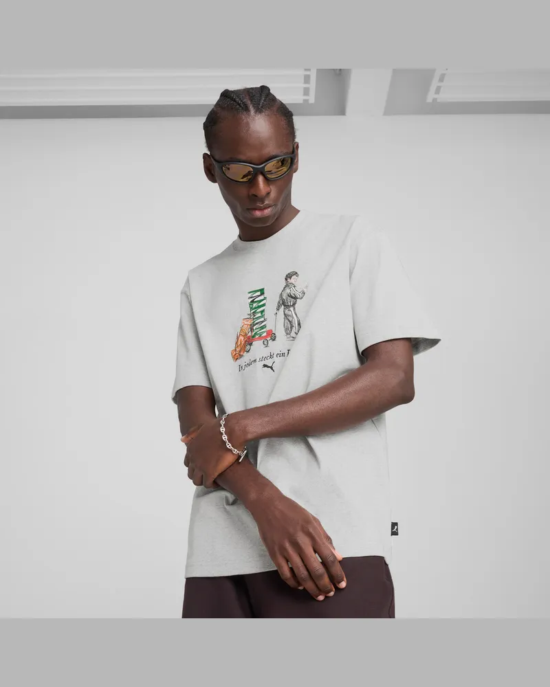 Puma T-shirt GRAPHICS  da uomo, Abbigliamento, Grigio Gray