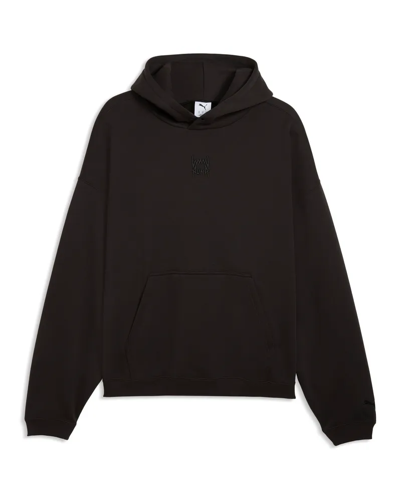 Puma Felpa da basket con cappuccio in pile Fundamentals dal taglio morbido da uomo, Accessori, Nero Black