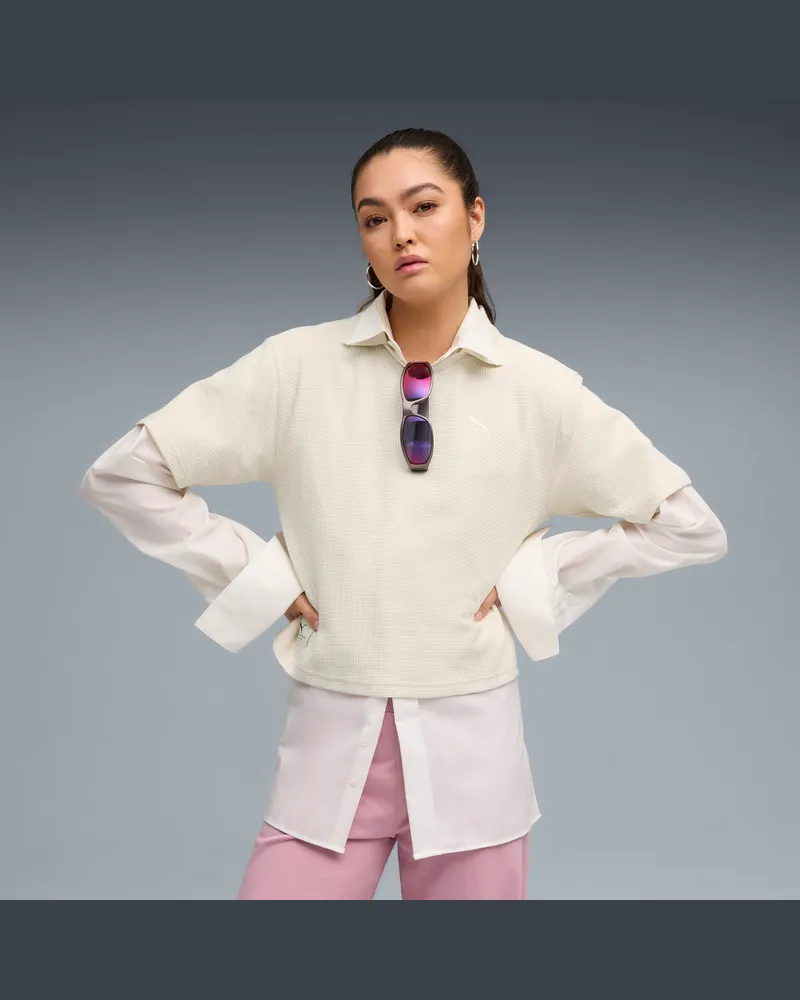 Puma Polo  Class dal taglio morbido da donna, Abbigliamento, Bianco White