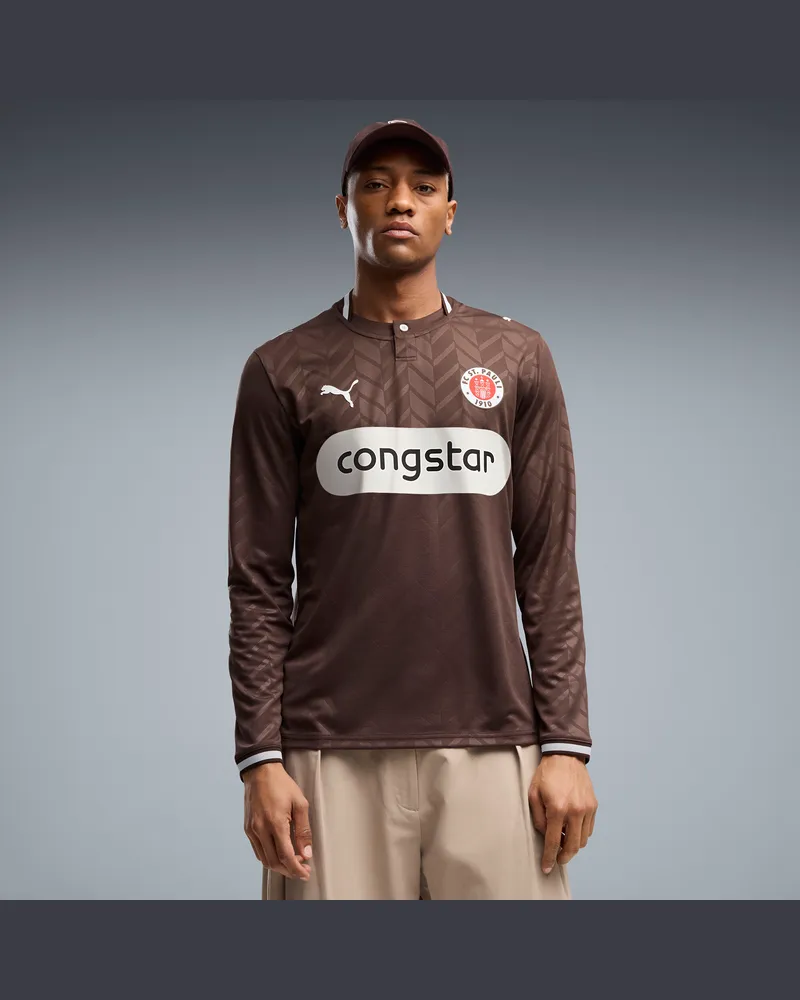 Puma Maglia Home a maniche lunghe FC St. Pauli 26/27 da uomo, Accessori, Marrone Brown