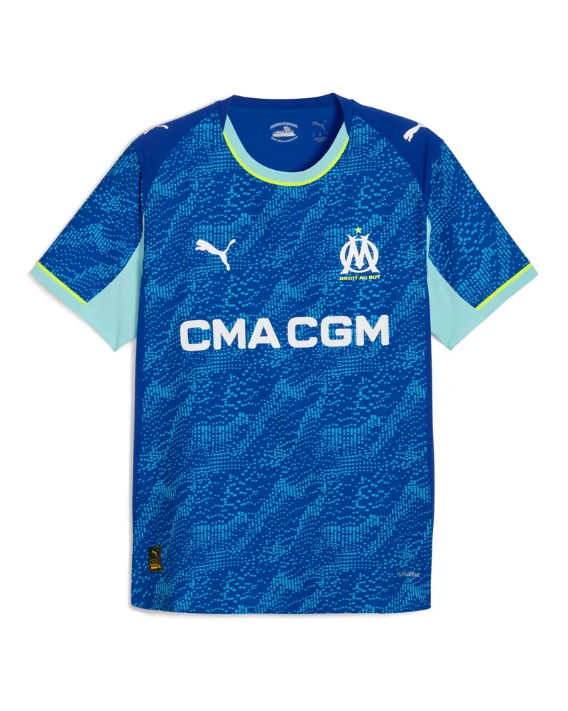 Puma Maglia gara Third Olympique de Marseille Authentic 25/26 da uomo, Accessori, Blu Blue