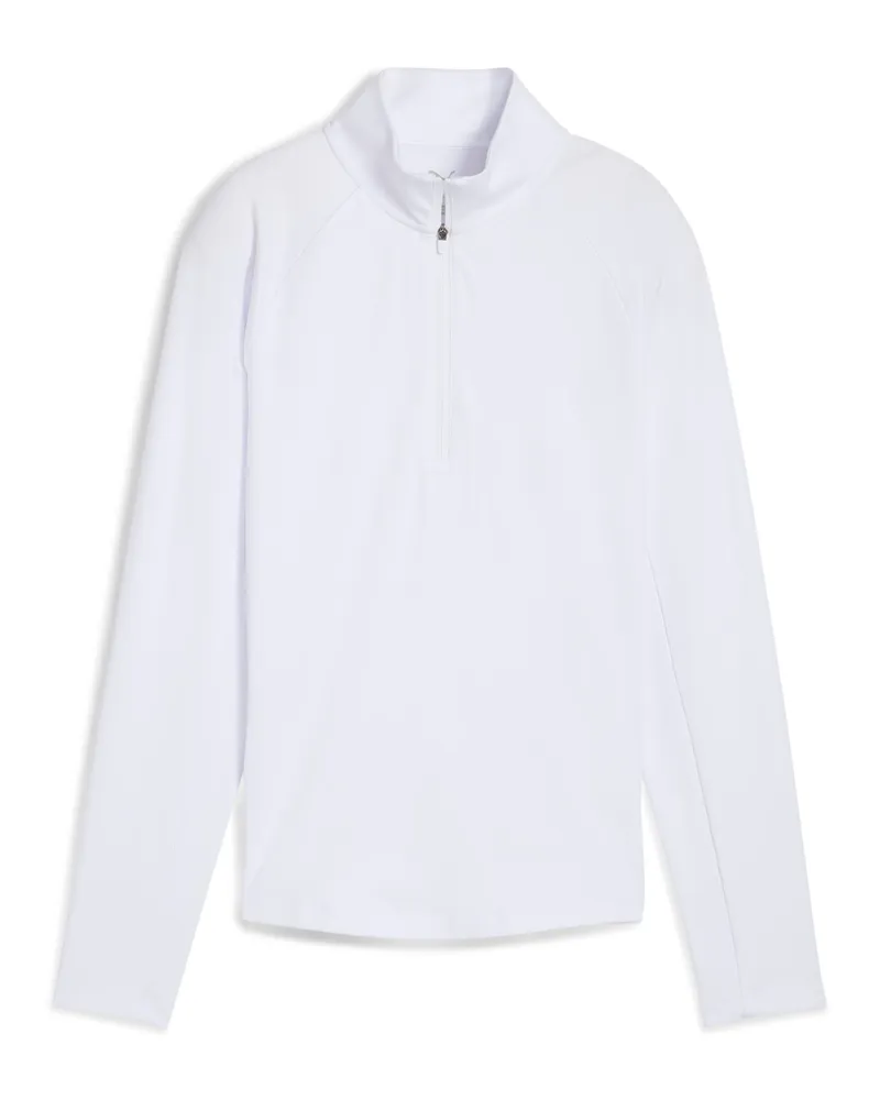 Puma Maglia con zip corta Pure 2.0 da donna, Accessori, Bianco White