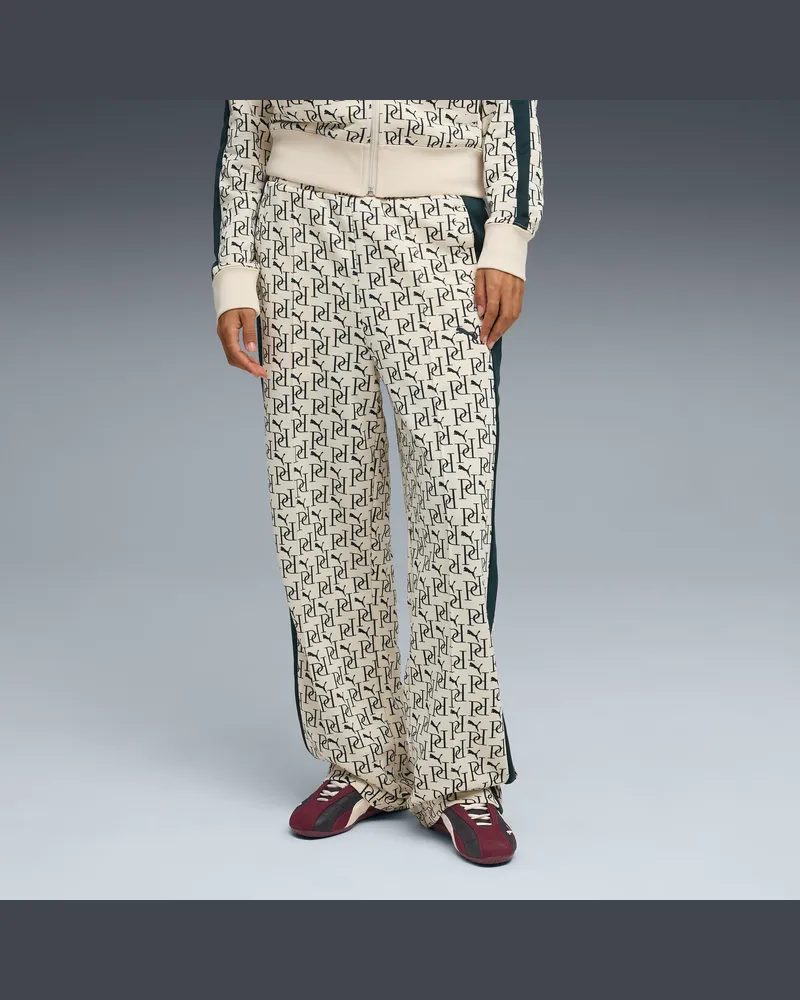 Puma Pantaloni sportivi dritti con stampa integrale T7 da donna, Accessori, Bianco White