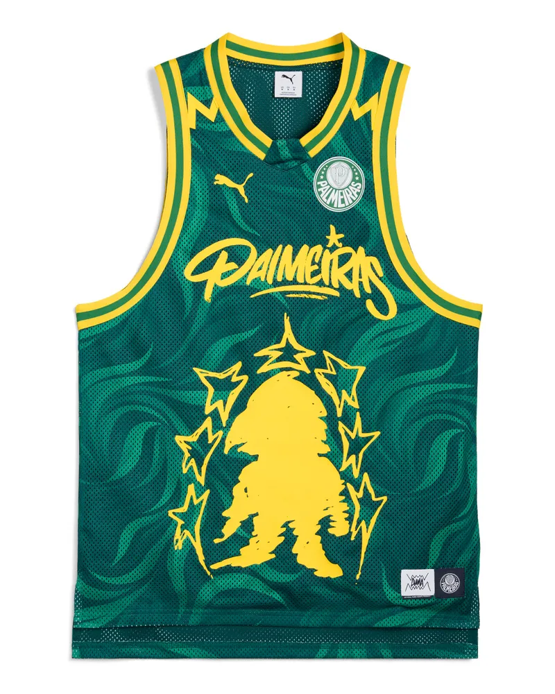 Puma Maglia da basket  HOOPS x SE PALMEIRAS da uomo, Accessori, Verde Green