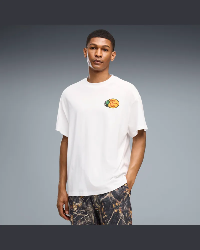 Puma T-shirt oversize Dylan Wildcat da uomo, Abbigliamento, Bianco White