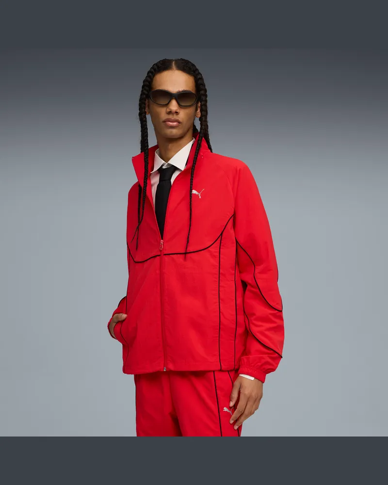 Puma Giacca sportiva TECH da uomo, Abbigliamento, Rosso Red