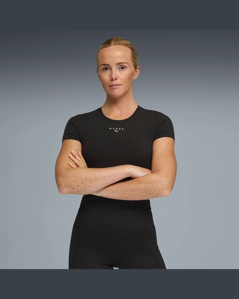 Puma T-shirt cropped  x HYROX Shapeluxe da donna, Abbigliamento, Nero Black