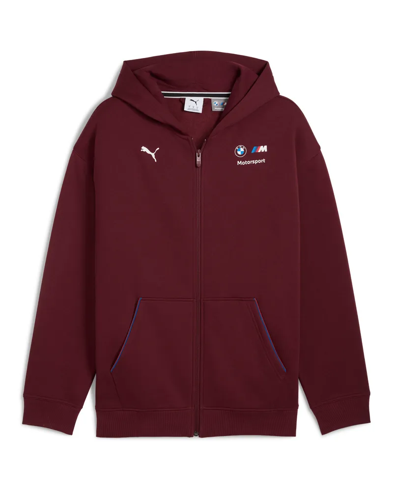 Puma Giacca con cappuccio e zip BMW M Motorsport Essentials da uomo, Accessori, Rosso Red