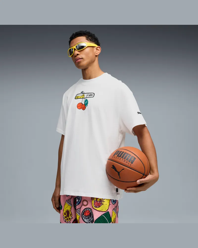 Puma T-shirt Commissioner Dylan III da uomo, Abbigliamento, Bianco White