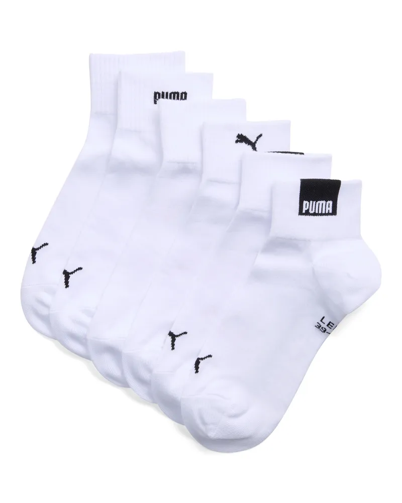 Puma Calze a tre quarti  unisex (confezione da 3), Abbigliamento, Bianco White