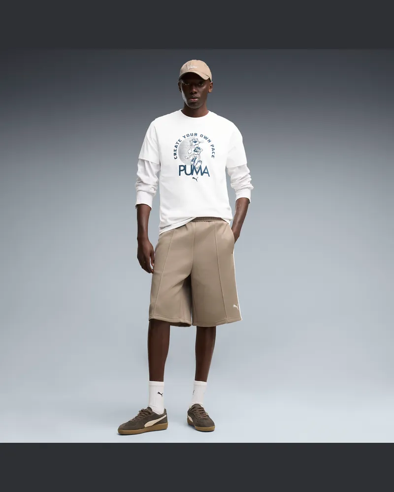 Puma Shorts baggy T7 9" dal taglio morbido da uomo, Accessori, Beige Beige